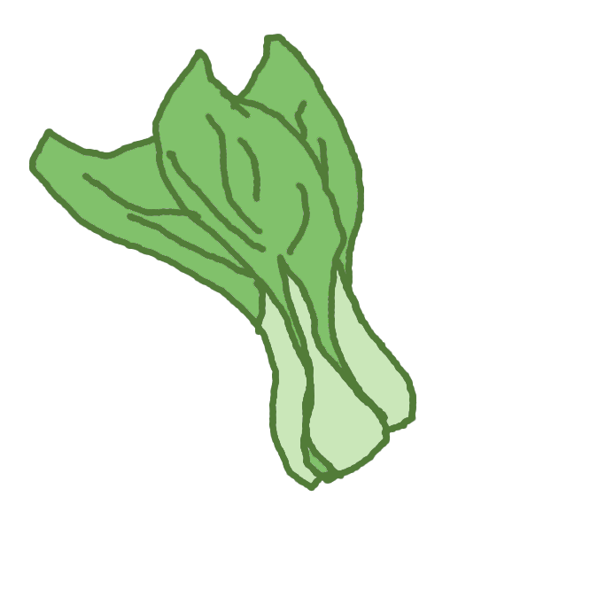 【青梗菜】パクチョイの別名。特に、葉柄が緑色のもの。