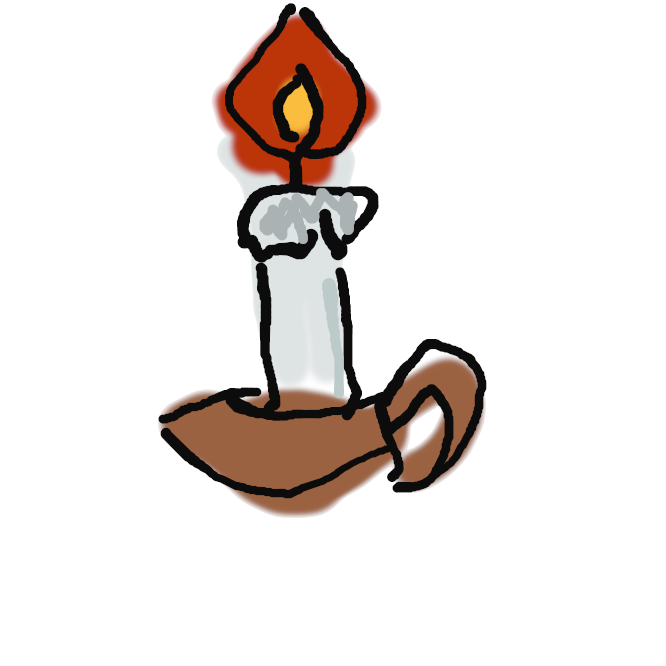 【蝋燭】縒(よ)り糸や紙を縒り合わせたものを芯(しん)にし、蝋やパラフィンを円柱状に成型して灯火に用いるもの。