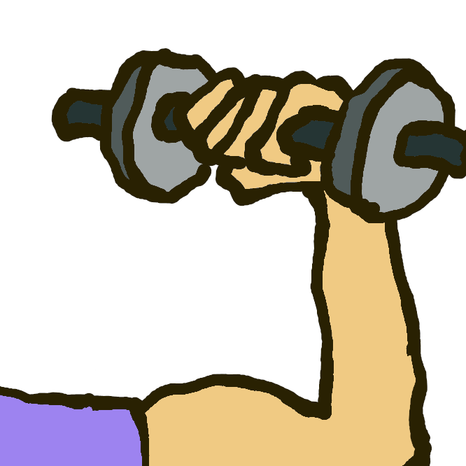 【鉄亜鈴】トレーニング用具の一。鋳鉄で作った亜鈴。主に上半身の筋肉強化に使う。