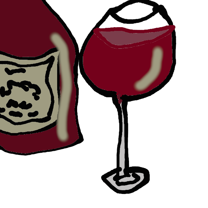 【wine】ブドウの実をつぶしたもの、または果汁をアルコール発酵させてつくった醸造酒。赤・白・ロゼ（薄紅）に分けられる。