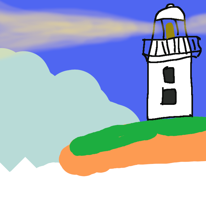 【灯台】航路標識の一。港口・岬・島など航路の要衝に築き、主として灯光を用いて、航行中の船舶にその所在などを明示する塔状の施設。灯明台。