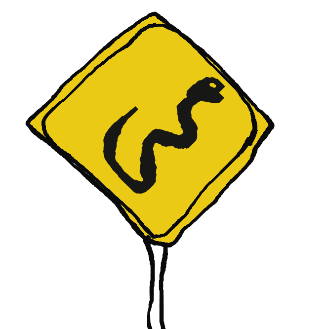 【動物注意】標識に描かれている動物が近くに生息しており、道路上に飛び出してくる可能性があることを示しています。また、標識が設置されているところには、すでにその動物が出没した実績があるそうです。