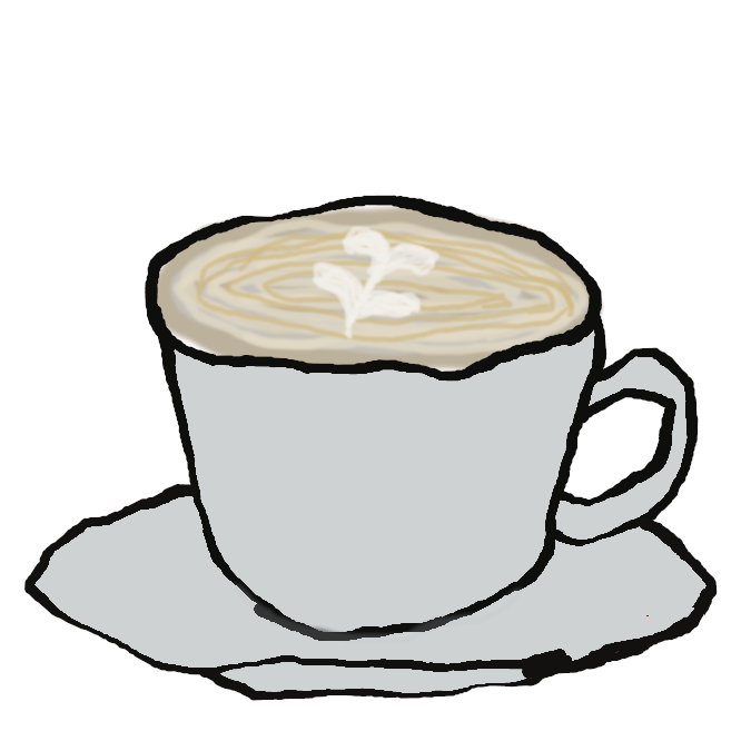 【latte art】バリスタによりエスプレッソを基本とする飲み物の上で作られたデザインをさす。こうしたデザインは通常2種類の方法で作られ、時にそれらの組み合わせが用いられる場合もある。