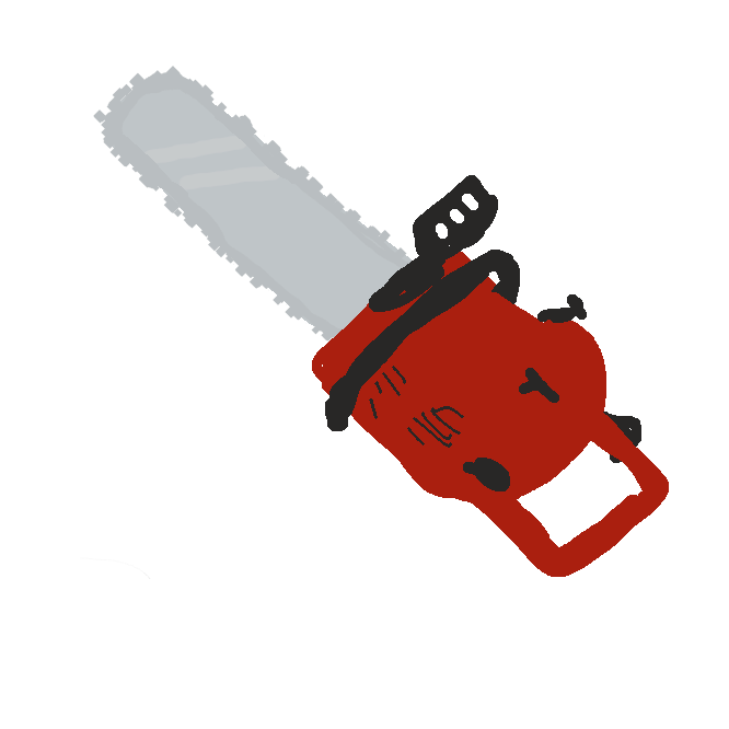 【chain saw】動力鋸(のこぎり)の一。鎖状の鋸歯を原動機で回転駆動し、樹木などを切る工具。
