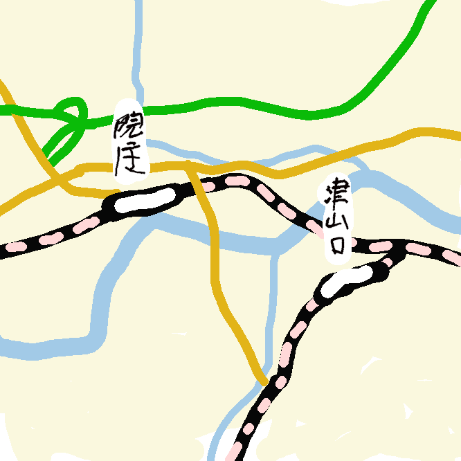【院庄駅】岡山県津山市二宮にある、西日本旅客鉄道（JR西日本）姫新線の駅である。