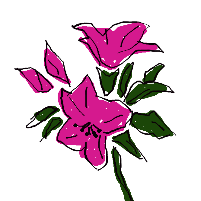 【躑躅】ツツジ科ツツジ属の植物である。枝分かれが多く、枝や葉にねばねばした毛があるのが特徴である。春から夏にかけて、枝先に白色や紅色、紫色の花を咲かせる。花の形は漏斗状で、先は五つに分かれている。おしべは十本程度。