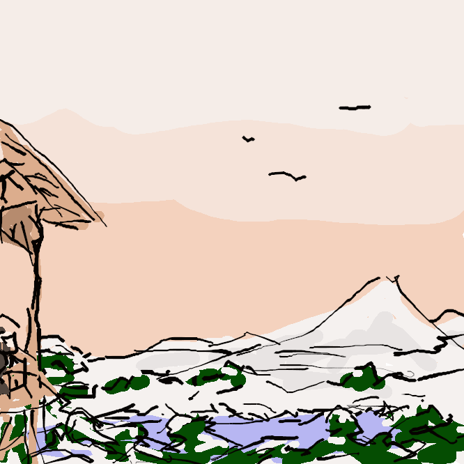 【礫川雪ノ且】葛飾北斎による風景版画のシリーズ「富嶽三十六景」の作品の一。現在の文京区小石川付近の料亭から富士山を眺めつつ、雪見酒を楽しむ人々を描く。